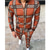 cheap Men&#039;s Tracksuits-Men&#039;s Tracksuit 2 Piece Full Zip Street Long Sleeve Breathable Soft Gym Workout Running Jogging Sportswear Activewear Plaid Checkered Green Orange Red