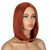 abordables Perruques de qualité supérieure-Perruques orange pour femmes porsmeer short bob perruques de cheveux raides pour femmes longueur d'épaule pleine perruque couleur rouge gingembre naturel