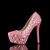 cheap Semi-Formal-Women&#039;s Silver Rhinestone-Embellished High Heel Pumps – Glamorous Bridal or Evening Shoes for Wedding and Special Occasions