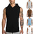 economico T-Shirt Running-felpa con cappuccio da palestra uomo bodybuilding stringer canotta muscolare senza maniche (xl, nero)