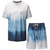 cheap Men&#039;s T shirt and Shorts Set-Men Hawaiian Suits Novelty Printed Shirt Beach Shorts Sleeve T-Shirts Shorts Casual Fashion Aloha Suit M S2