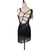 abordables robe de compétition-robe de patinage artistique à franges pompon cristaux / strass femme fille entraînement performance sans manches maille haute spandex