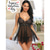billige Sexy undertøy-kvinners babydoll &amp;amp; sexy truser undertøyskjorter &amp;amp; negligees floral jacquard poly mesh blonderbelte inkludert fjær &amp;amp; sommer høst &amp;amp; vinter svart lilla / spandex / bue hjemmeantrekk