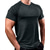 ieftine Tricouri casual pentru bărbați-tricou pentru bărbați de modă musculare pentru antrenament de gimnastică cămașă cu mânecă scurtă culturism atletic tricou stretch topuri negru