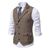 cheap Men&#039;s Vest-Men&#039;s Vest Waistcoat Wedding Party / Evening Vintage Retro Spring Fall Pocket Polyester Warm Solid Color Single Breasted Regular Fit Navy Blue Dark Green Coffee Gray Vest