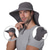 abordables Accesorios de ropa de montaña-Senwai sun sombrero de ala ancha para hombre, protección solar upf 50+ sombrero con solapa en el cuello para pesca senderismo gris oscuro