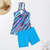 economico Tankini-Per donna Costumi da bagno Tankini 2 pezzi Plus Size Costume da bagno Blu Con bretelline Costumi da bagno / Imbottito