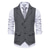 cheap Men&#039;s Vest-Men&#039;s Vest Waistcoat Wedding Party / Evening Vintage Retro Spring Fall Pocket Polyester Warm Solid Color Single Breasted Regular Fit Navy Blue Dark Green Coffee Gray Vest