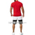 abordables T shirt et Short Set Homme-ensembles de jogging patchwork rayé pour hommes, hauts à manches courtes + pantalons courts à tirants costume de sport survêtement survêtements par leegor rouge