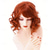 cheap Synthetic Trendy Wigs-Short Curly Fox Red Wig Ladies Layered Natural Synthetic Wig Full Head Halloween Costume Cosplay Wig with Wig Cap