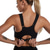 billige Sports-BH&#039;er-racerback sports-bh&#039;er høj slagkraft til kvinder front lynlås lukning yoga tank toppe trænings bh til løb gym fitness (sort, xx-large, xx_l)
