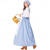 abordables Pionero / Siglo XIX-250º Aniversario de EE. UU. Siglo 19 Accesorios Vestido de la pradera Chica pionera Colonial Guerra Revolucionaria Disfraz Mujer Carnaval Mascarada 4 de julio Adultos Vestido Delantal Cinta
