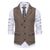 cheap Men&#039;s Vest-Men&#039;s Vest Waistcoat Wedding Party / Evening Vintage Retro Spring Fall Pocket Polyester Warm Solid Color Single Breasted Regular Fit Navy Blue Dark Green Coffee Gray Vest