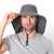 baratos Acessórios para Roupa de Caminhada-chapéu senwai sun de aba larga para homens, proteção solar upf 50+ chapéu com aba de pescoço para pesca caminhada cinza escuro