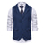 cheap Men&#039;s Vest-Men&#039;s Vest Waistcoat Wedding Party / Evening Vintage Retro Spring Fall Pocket Polyester Warm Solid Color Single Breasted Regular Fit Navy Blue Dark Green Coffee Gray Vest
