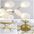 halpa Moderni muotoilu-led riipus valo kattokruunu musta kulta 18/30/36/45/54 päät sputnik design metalli sputnik maalattu viimeistely nykyaikainen pohjoismainen tyyli 110-240v