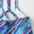 お買い得  タンキニ-女性用 スイムウェア タンキニ 2ピース プラスサイズ 水着 ブルー ストラップ 水着 / パッド付きブラジャー