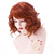 cheap Synthetic Trendy Wigs-Short Curly Fox Red Wig Ladies Layered Natural Synthetic Wig Full Head Halloween Costume Cosplay Wig with Wig Cap