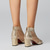 cheap Dress Sandals-Women&#039;s Elegant Gold Glitter Heeled Sandals with Peep Toe and Chunky Heel for Wedding and Evening Events