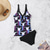 cheap Tankinis-Women&#039;s Swimwear Tankini 2 Piece Swimsuit Open Back Slim Solid Color Geometric Multicolor Floral lattice Safflower Checkered Padded Bathing Suits New Fashion Sexy / Leaf / Padded Bras