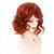 cheap Synthetic Trendy Wigs-Short Curly Fox Red Wig Ladies Layered Natural Synthetic Wig Full Head Halloween Costume Cosplay Wig with Wig Cap