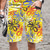 billiga Badkläder och strandshorts-Herr Badshorts Boardshorts Badkläder 3D-utskrift Elastisk dragsko-design Strand Grafisk Graffiti Sommar / Medium Midja