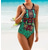 cheap One-piece swimsuits-Women&#039;s Swimwear One Piece Monokini Bathing Suits Normal Swimsuit Tummy Control High Waisted Print Leopard Green Padded Strap Bathing Suits Sports Vacation Sexy / Geometic / New