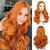 cheap Party Wigs-Red Synthetic Wig Long Wavy Side Part Heat Resistance Wig Natural Looking Fiber for Women Cosplay or Daily Use. Halloween Wigs