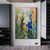 cheap Abstract Paintings-Oil Painting Hand Painted Vertical Panoramic Abstract Landscape Modern Rolled Canvas (No Frame)