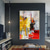 cheap Abstract Paintings-Oil Painting 100% Handmade Hand Painted Wall Art On Canvas Abstract Knife Painting Landscape Yellow Red For Home Decoration Decor Rolled Canvas No Frame Unstretched