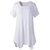 Недорогие Женские футболки-трансграничная женская летняя футболка средней длины с короткими рукавами большого размера, свободная рубашка с круглым вырезом, однотонная рубашка с низом