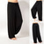 cheap Casual Pants-Men&#039;s Trousers Casual Pants Baggy Harem Pants Flowy Solid Color Plain Breathable Soft Full Length Yoga Casual Trousers Casual / Sporty Loose Fit Black White Micro-elastic