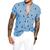 cheap Men&#039;s Casual Shirts-Men&#039;s Summer Hawaiian Shirt Shirt Flamingo Turndown Party Casual Button-Down Short Sleeve Tops Designer Casual Vintage Streetwear Green Blue