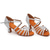 cheap Latin Shoes-Women's Silver Sparkly Latin Dance Shoes, Criss - Cross Strap High - Heel Dance Sandals with Suede Sole for Latin Salsa
