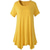 ieftine Tricouri Damă-tricou transfrontalier de mărime mare pentru femei de vară, de lungime mijlocie, cu mânecă scurtă, cămașă lejeră cu gât rotund de culoare uni