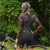 billige Triatlontøj-Dame Kortærmet Triatletdragt Trisuit Bjerg Cykling Vej Cykling Sort Blå Grafisk Design Cykel Hurtigtørrende Sport Grafisk Design Tøj / Elastisk / Atletisk