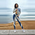 baratos Leggings e collants para ioga-Mulheres Calças de ioga Patchwork Compressão abdominal Butt Lift Cintura Alta Ioga Ginástica Treino de Ginástica Leggings Calças Bloco de cor Azul / branco Outono Esportes Roupas Esportivas Com