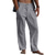 tanie lniane spodnie-Męskie bawełniane lniane spodnie ze sznurkiem w pasie dorywczo luźne plażowe spodnie do jogi letnie szybkie suche lekkie oddychające spodnie!
