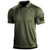 cheap Off-roading Polos-Men&#039;s Outdoor American Flag Tactical Sport PoLo Neck T-Shirt Tee shirt Tactical Military Shirt Short Sleeve V Neck Top Vintage Graphic Tees Quick Dry Lightweight Summer Cotton Blend Army Green Khaki