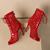 voordelige Danslaarzen-Zwarte, gelakt, imitatieleren, mesh danslaarzen voor dames, open teen, hoge hak, performance schoenen voor latin, salsa en ballroomdansen