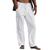 abordables Pantalon en lin-Pantalon de yoga en coton et lin pour hommes taille élastique décontracté pantalon de yoga de plage ample séchage rapide bas respirant léger