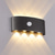 abordables appliques murales extérieures-Applique murale extérieure led capteur de mouvement applique murale lumière 8w haut vers le bas en aluminium lampes murales intérieures modernes pour salon chambre couloir couloir