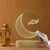 cheap Décor &amp; Night Lights-Ramadan Eid Lights Muslim Festival Mubarak Decorations 3D Battery Colorful Moon Lamp Kerosene Shape Lamp Palace Lighthouse Islam Party Supplies