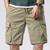 cheap Hiking Trousers &amp; Shorts-Men&#039;s Cargo Shorts Hiking Shorts Military Outdoor 10&quot; Ripstop Breathable Quick Dry Lightweight Bottoms Knee Length Drawstring Elastic Waist Green Khaki Cotton Hunting Fishing Climbing 29 30 31 32 33