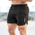 זול מכנסי ריצה-שריר כושר חדש נושם אחי מכנס ספורט ריצה מכנסיים מתייבשים מהירים קיץ מכנסי אימון רבע דק 2021