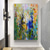 cheap Abstract Paintings-Oil Painting Hand Painted Vertical Panoramic Abstract Landscape Modern Rolled Canvas (No Frame)