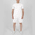 abordables Conjuntos de camisetas de hombre-Hombre Trajes de camiseta Camiseta de tenis Color sólido Cuello Barco Calle Casual Manga Corta Tops Casual Moda Transpirable Cómodo Verde Trébol Blanco Negro