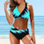 cheap Bikini Sets-Women&#039;s Swimwear Bikini 2 Piece Plus Size Swimsuit Slim Plain Blue Camisole Strap Bathing Suits New Vacation Fashion / Sexy / Padded Bras