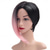 cheap Black &amp; African Wigs-Short Wave Wig Black Women&#039;s Gradient Straight Hair Wig Synthetic Pixie Cut Wig High Temperature Fiber