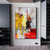 cheap Abstract Paintings-Oil Painting 100% Handmade Hand Painted Wall Art On Canvas Abstract Knife Painting Landscape Yellow Red For Home Decoration Decor Rolled Canvas No Frame Unstretched
